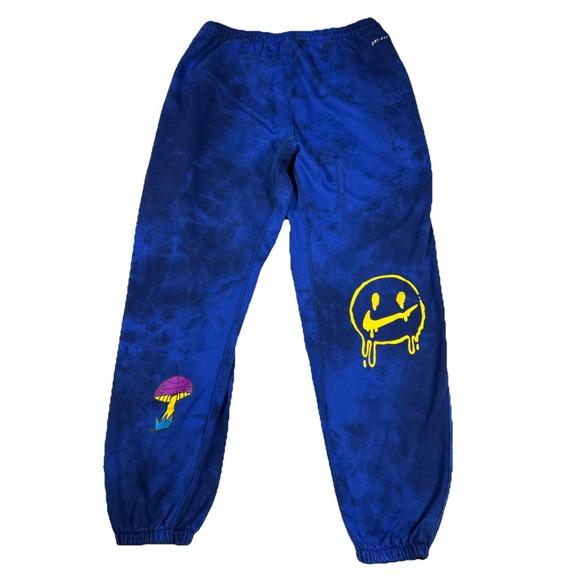 Nike Peace Love Basketball Sweatpants Joggers Dri-Fit Medium Graphic Tie Dye - Picture 2 of 10